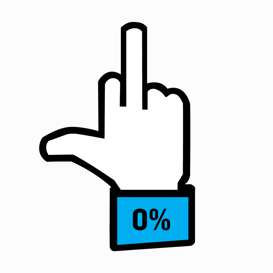 En Stor Del Af De Mange Milliarder, Facebook Tjener - Blue Middle Finger Emoji Clipart (960x960), Png Download