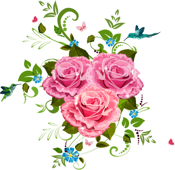 Profile - Flowers Vectors Shutter Stock Clipart (700x681), Png Download