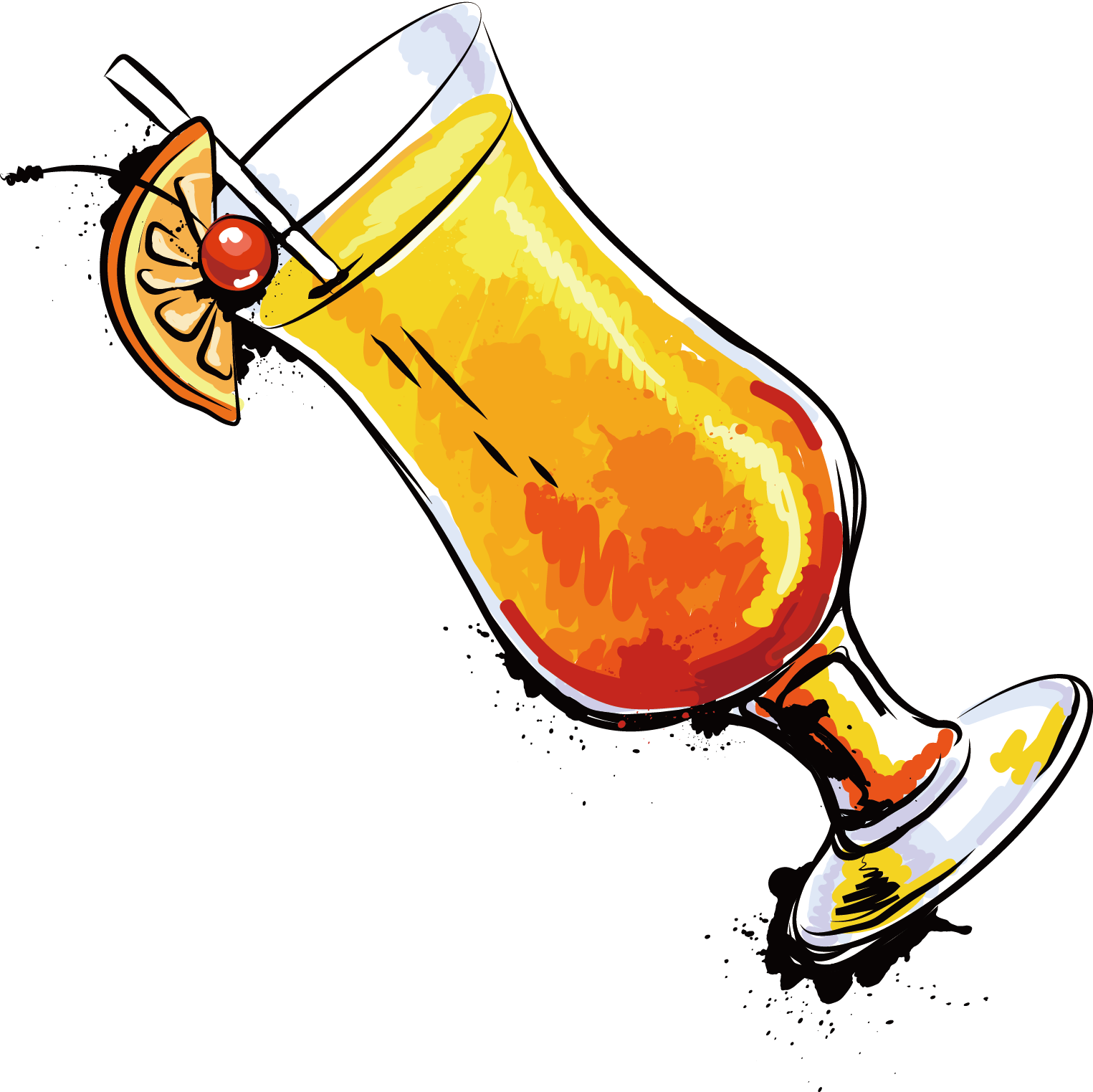 Juice Orange Soft Drink - Drink Clipart (1525x1523), Png Download