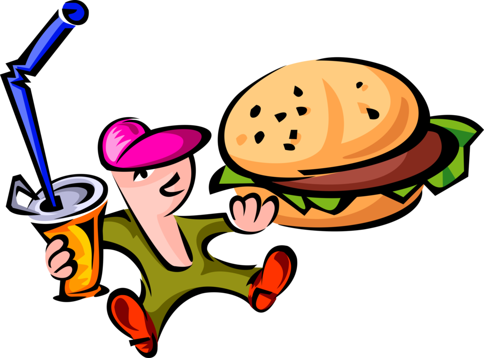 Transparent Library Teen Eats And Soft Drink Image - Lanches Vetor Png Clipart (945x700), Png Download