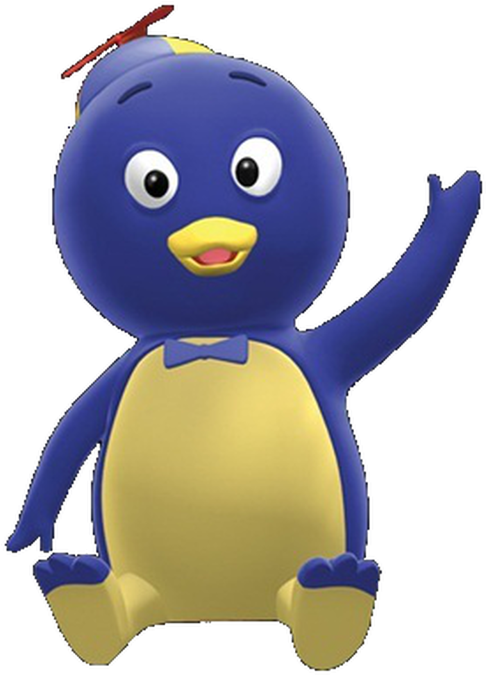 Pablo Blue Penguin Sitting Of The Backyardigans - Cartoon Penguin Race Clipart (776x1000), Png Download