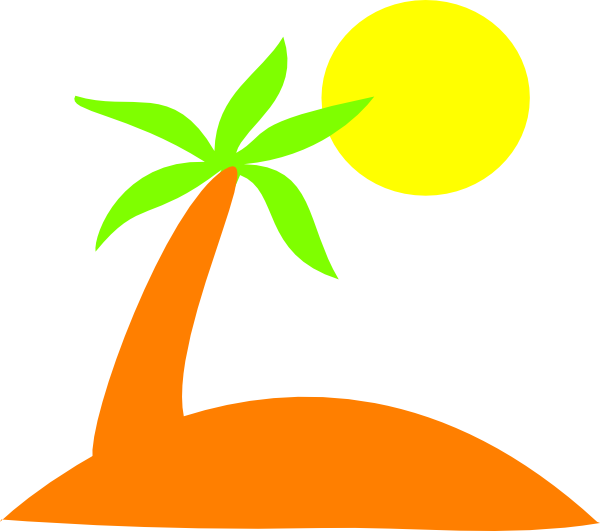 Palm Tree Sun Clip Art - Clip Art - Png Download (600x531), Png Download