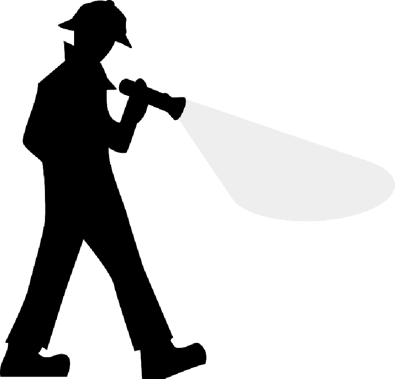 Clip Art Black And White Simple With - Silhouette Detective Png Transparent Png (800x766), Png Download