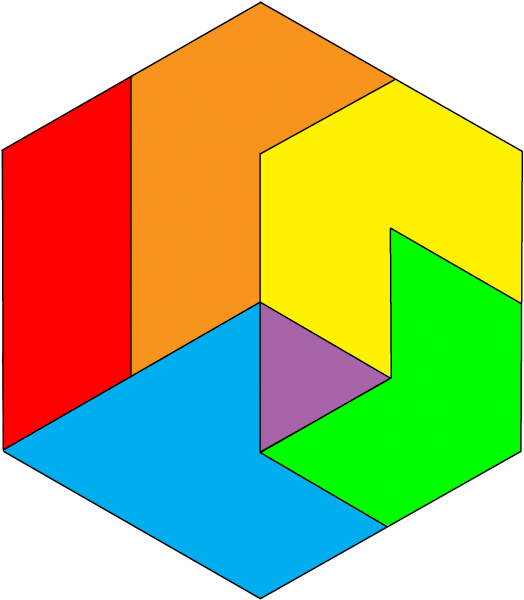 Whole School Staff Meetings - Tangram Hexagon Clipart (560x620), Png Download