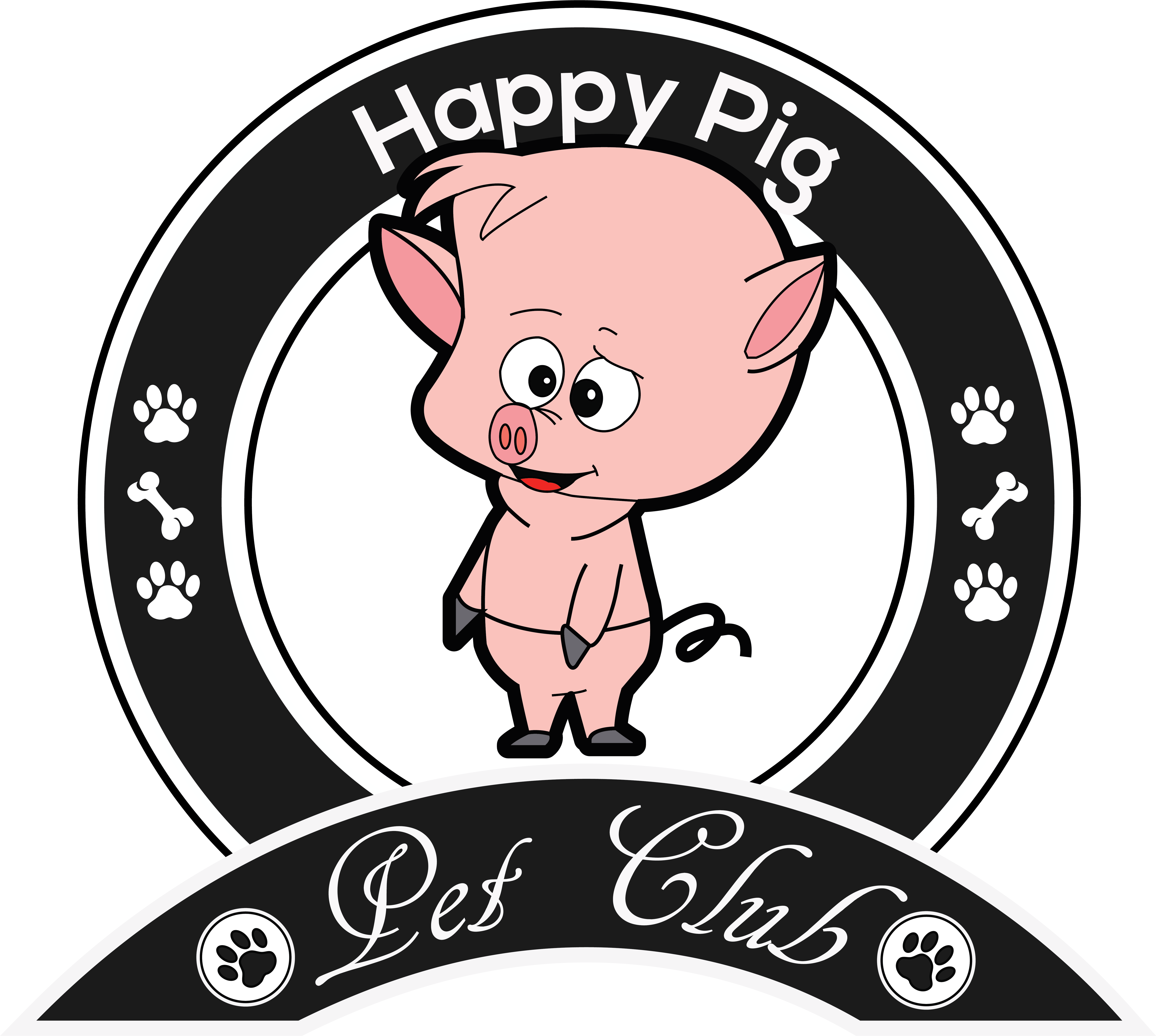 Happy Pig Clipart (6341x5704), Png Download