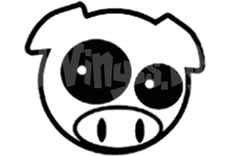 Jdm Angry Pig Boy Vinyl Sticker - Swinka Subaru Clipart (676x600), Png Download