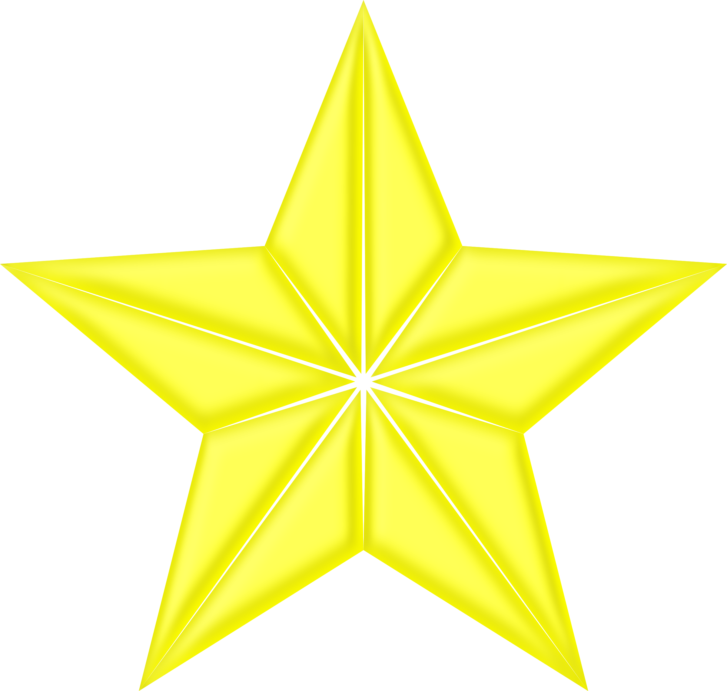 3d Segmented Yellow Star Clipart (2400x2283), Png Download