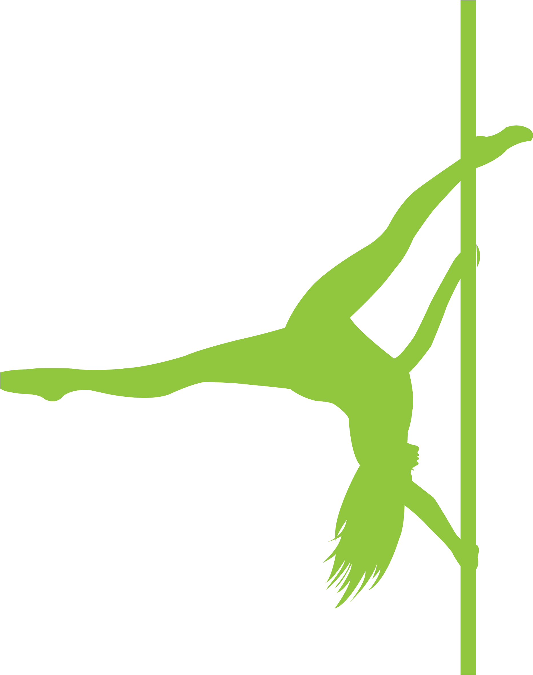 Horarios - Siluetade Pole Dance Clipart (2362x2362), Png Download
