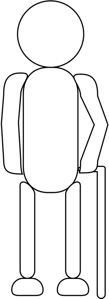 Care,assistance - Graffiti De Personne Âgée Handicapé Clipart (500x1000), Png Download