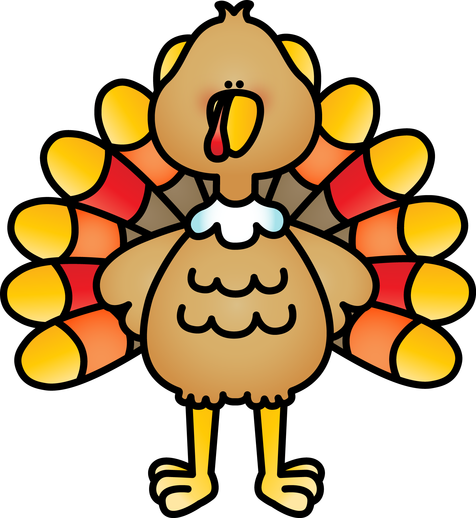 Turkey Whimsyclips - Thanksgiving Sight Word Coloring Sheet - Png Download (1661x1810), Png Download