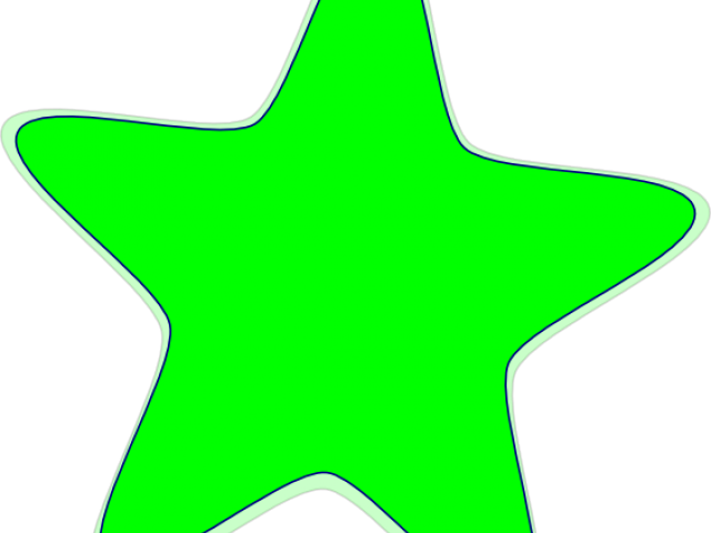 Neon Clipart Green Star - Png Download (640x480), Png Download