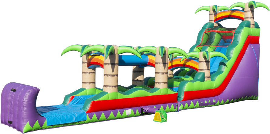 51' Tropical Paradise Inflatable Water Slide Rentals - Chronic Cellars Purple Paradise Zinfandel Clipart (900x452), Png Download