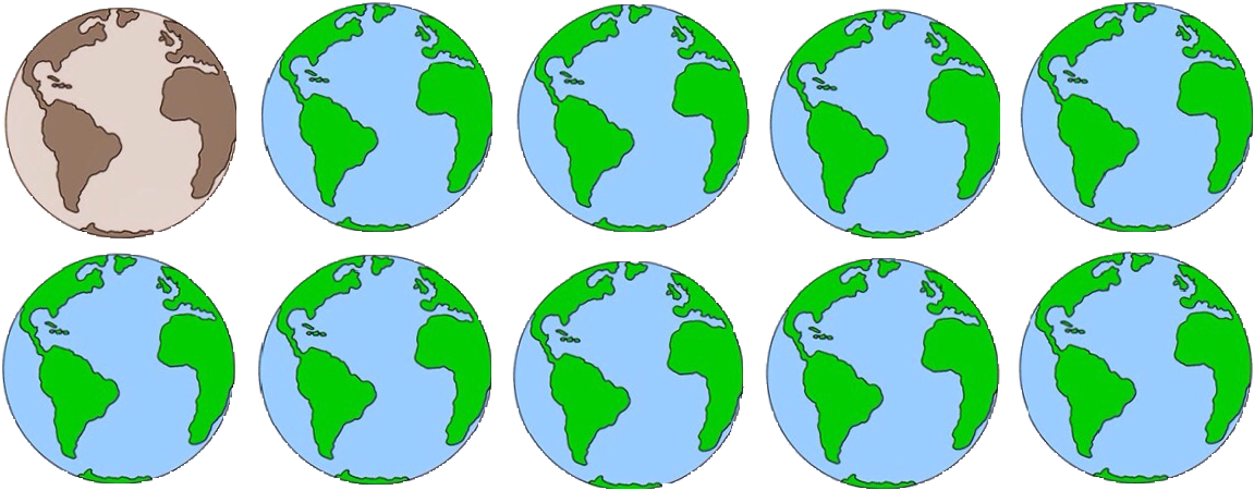 Cartoon Earth Clipart (1180x472), Png Download