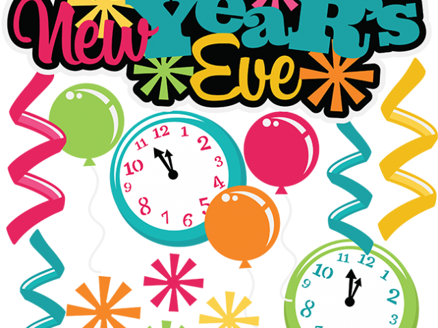Fireworks Clipart New Year's Day - Clip Art New Years Eve 2018 - Png Download (640x480), Png Download