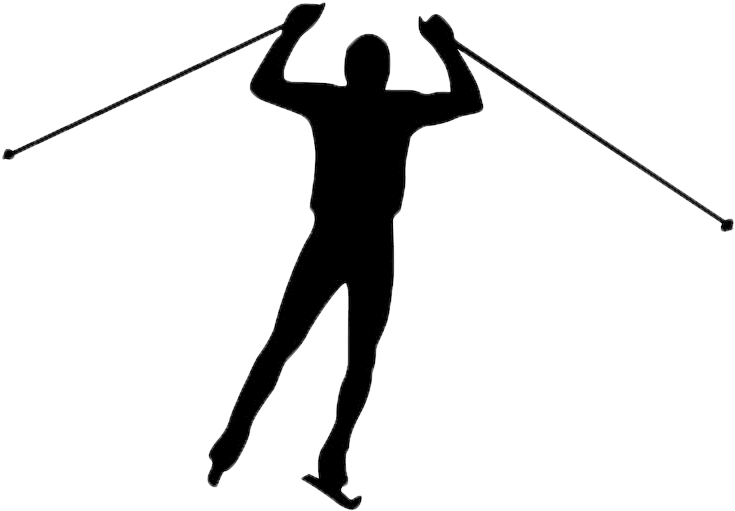 Cross Country Skiing Silhouette Clipart (778x576), Png Download