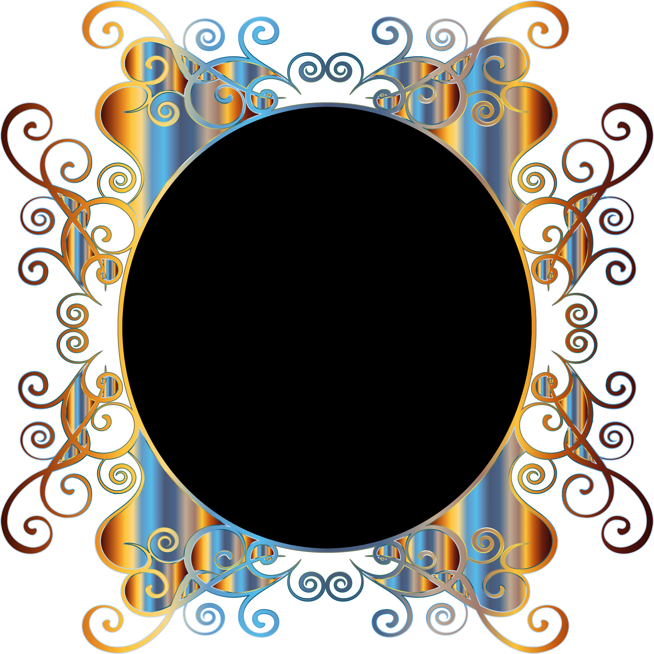 Big Image - Prismatic Flourish Frame Png Clipart (2294x2294), Png Download