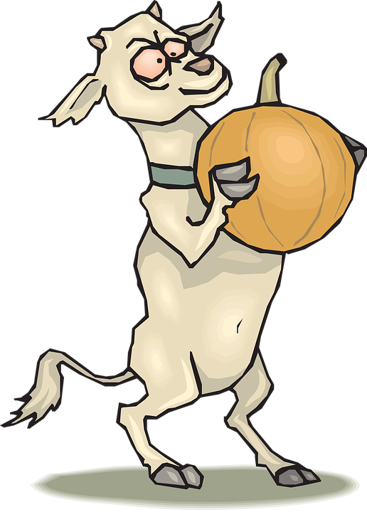 Silly Goat Cliparts 26, Buy Clip Art - Cartoon Goat Standing Up - Png Download (516x720), Png Download