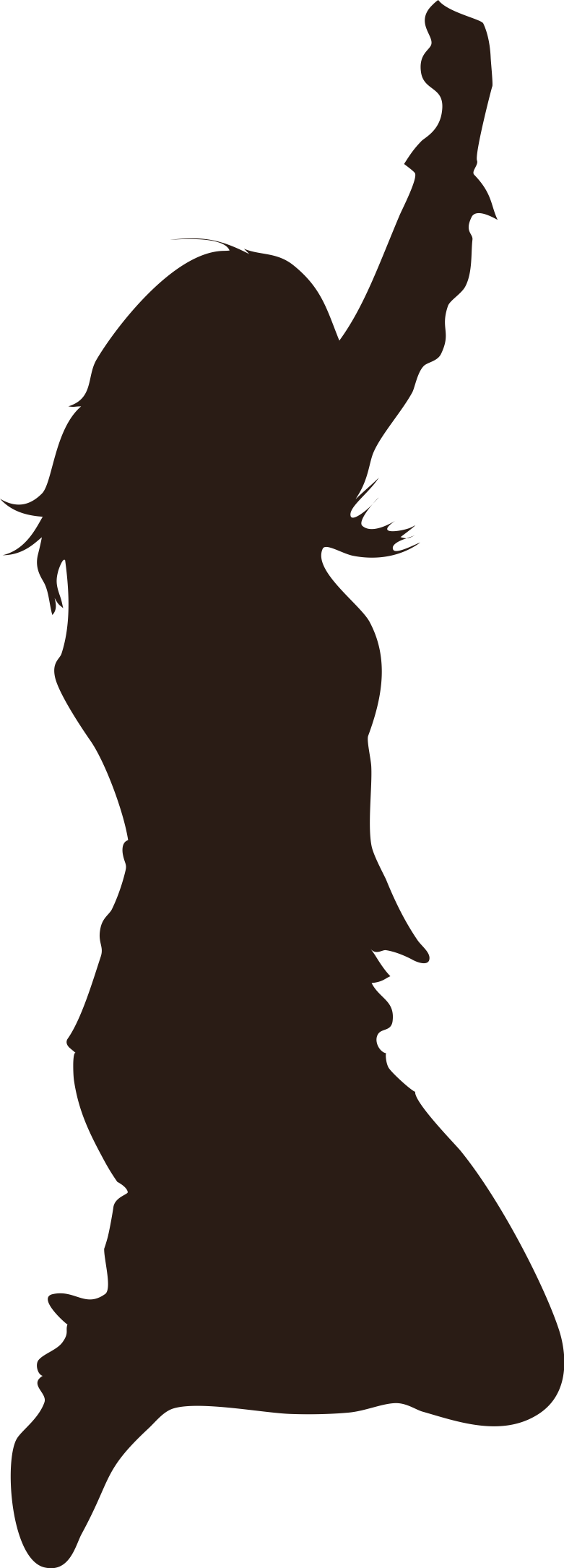 Silhouette Girl Jumping Woman Png Image - Girl Jumping Silhouette Png Clipart (460x1280), Png Download