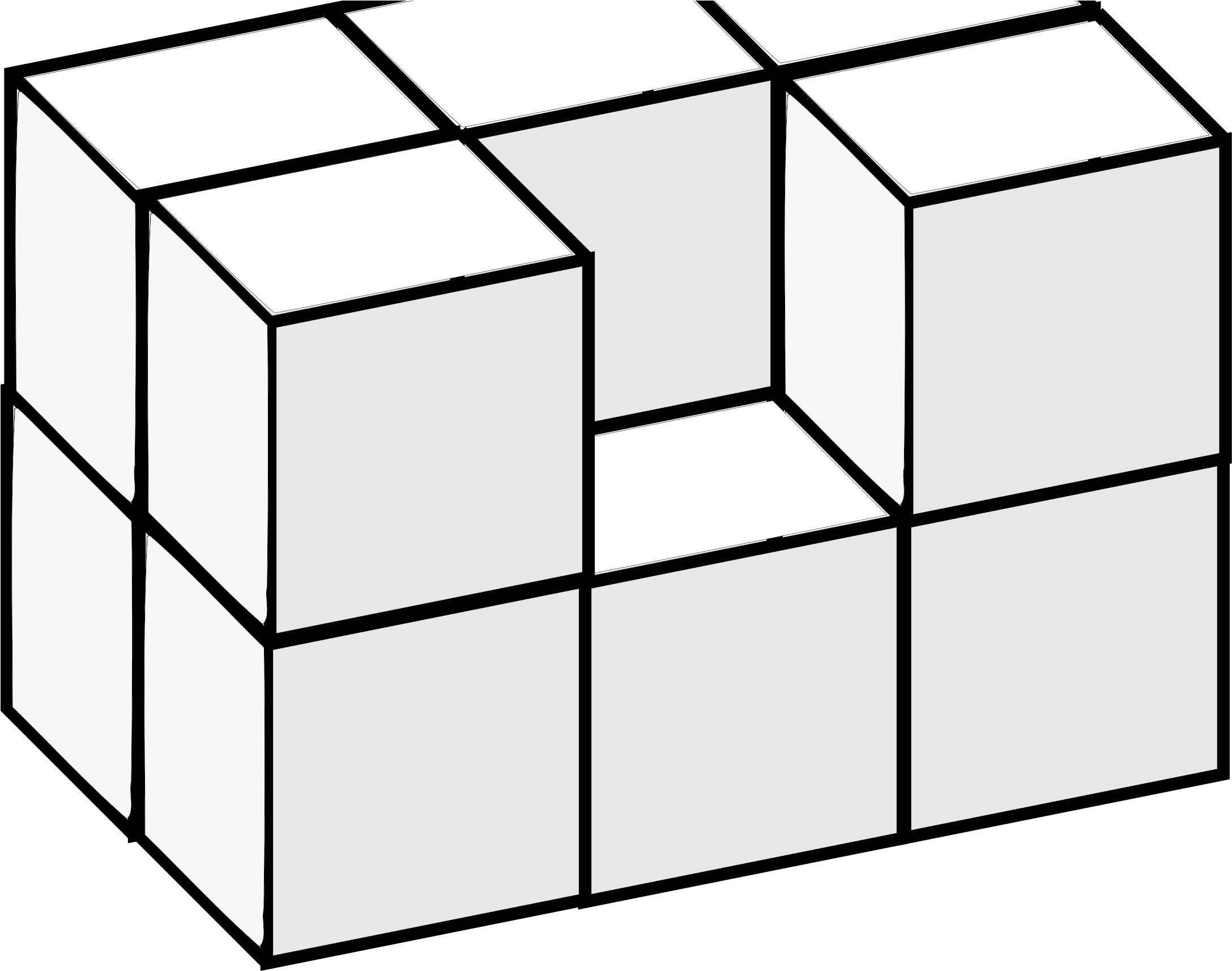 Big Image - 3d Cube Rectangle Block Clipart (2400x1940), Png Download