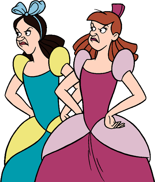 Step Sister Clipart - Ugly Sisters Clipart - Png Download (520x602), Png Download