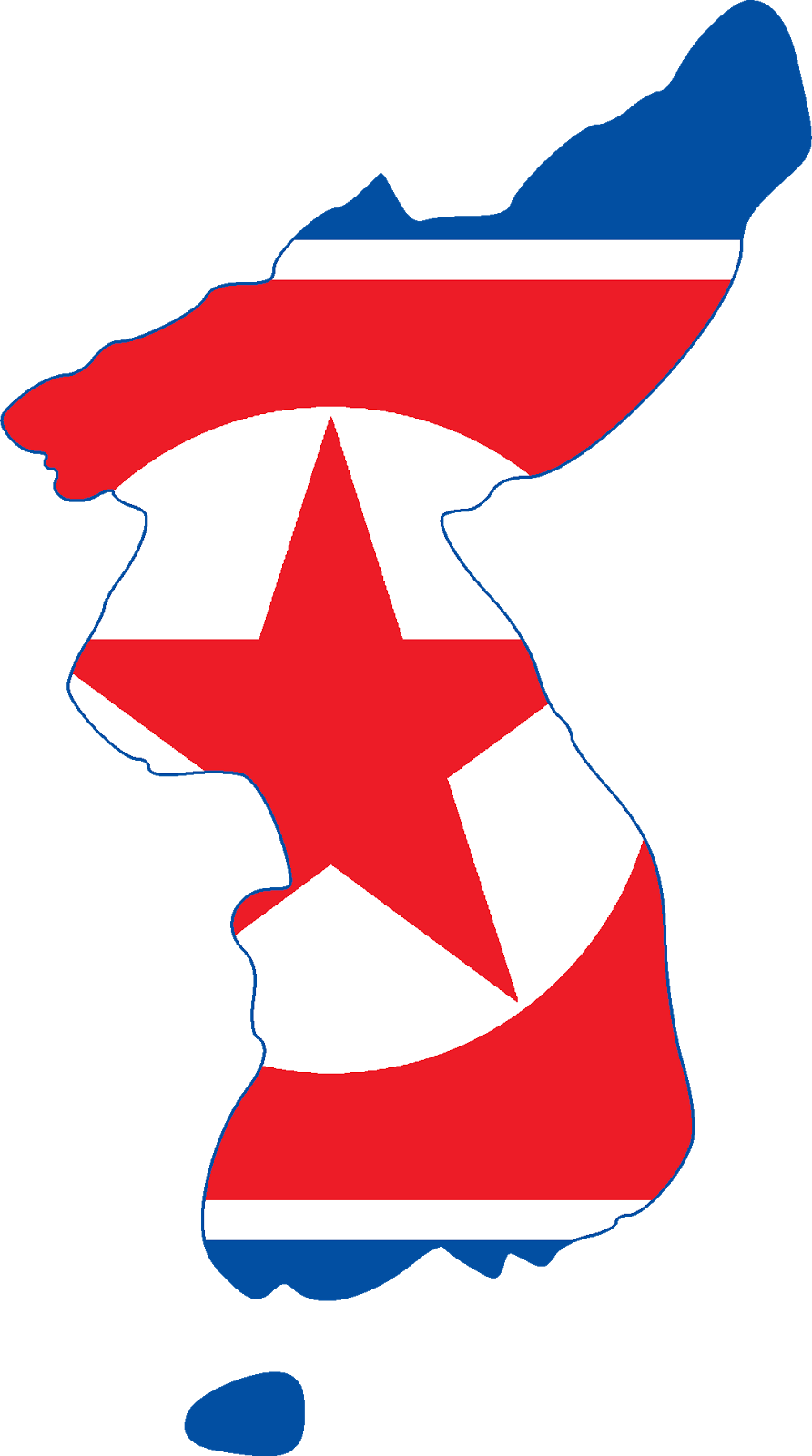 North Korea Flag With Map Graphics - Korea North Korea Flag Map Clipart (892x1600), Png Download