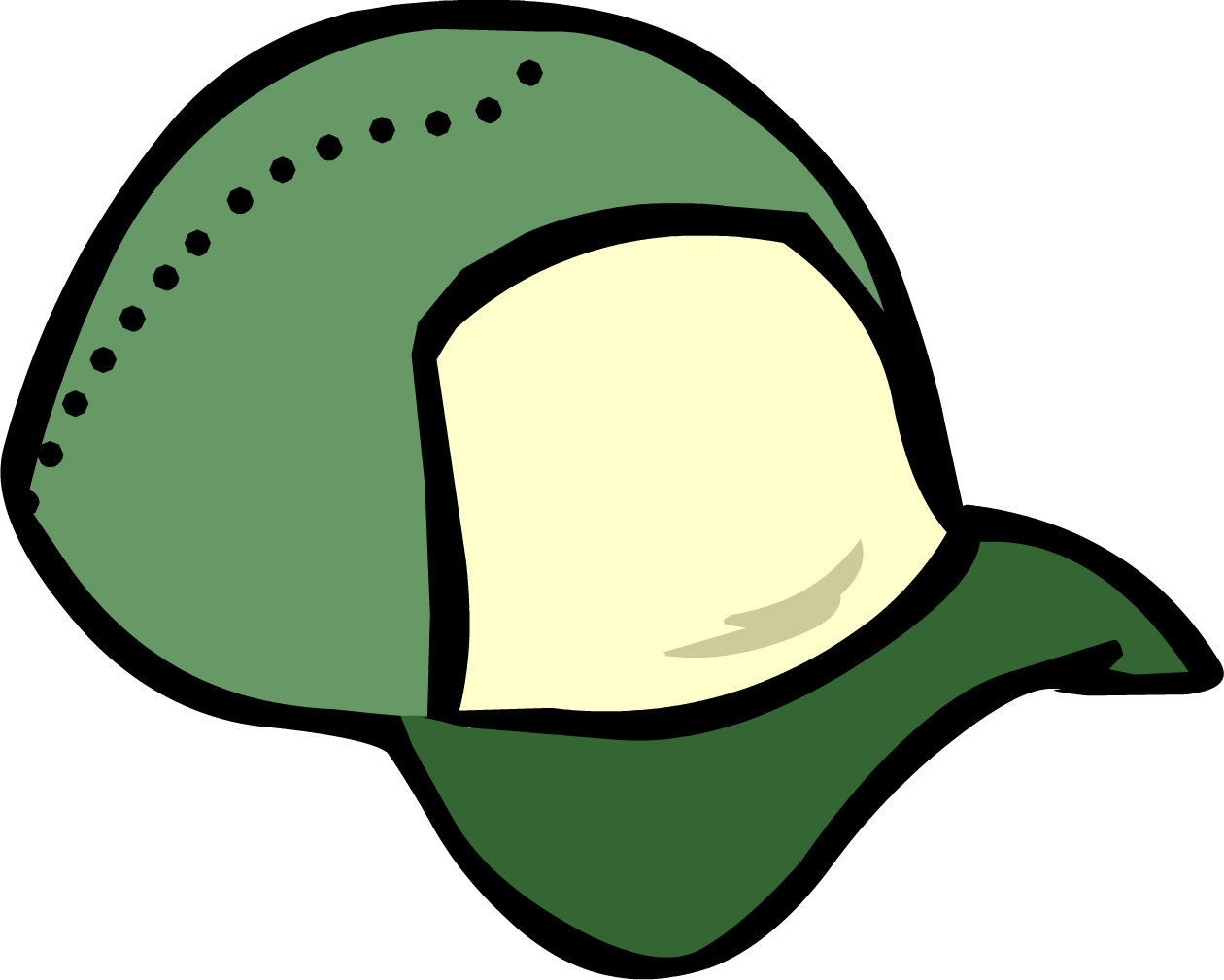 Green Ball Cap - Club Penguin Red Clipart (1260x1009), Png Download