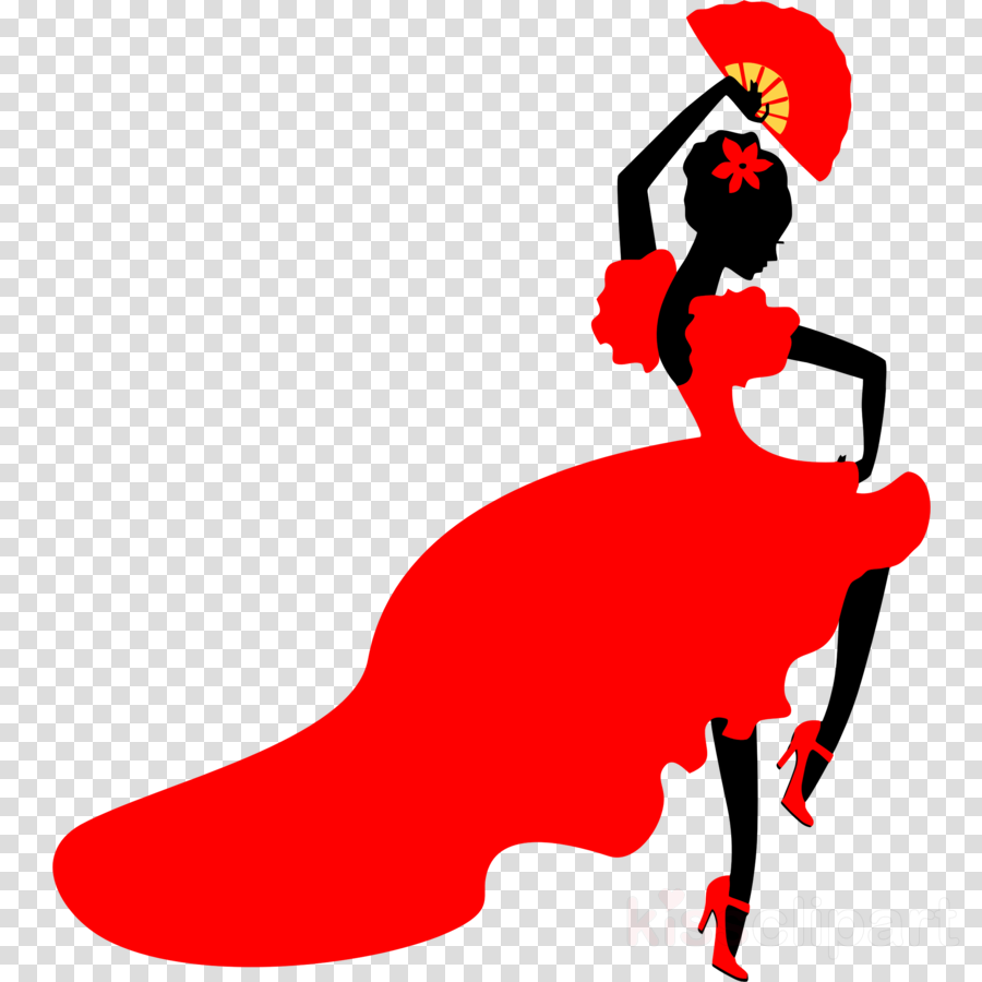 Clipart Resolution 2060*2304 - Flamenco Dancers Spain Cartoon - Png Download (900x900), Png Download