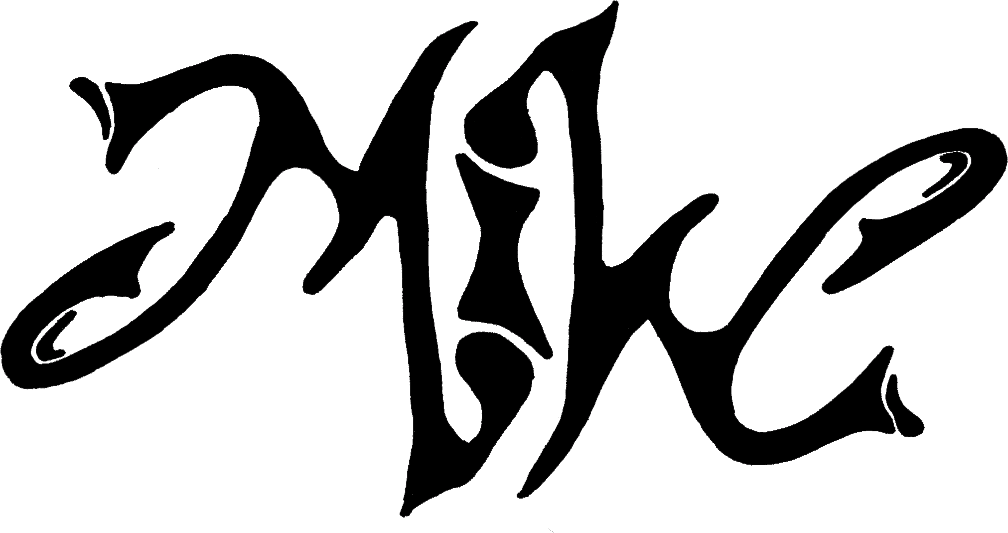 Mike - Mike Ambigram Clipart (2097x1240), Png Download