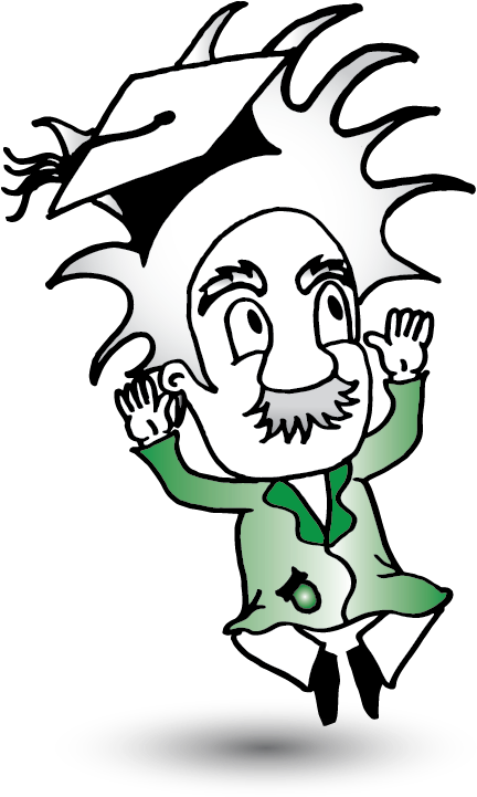 Einstein Graduation - Cartoon Clipart (601x744), Png Download