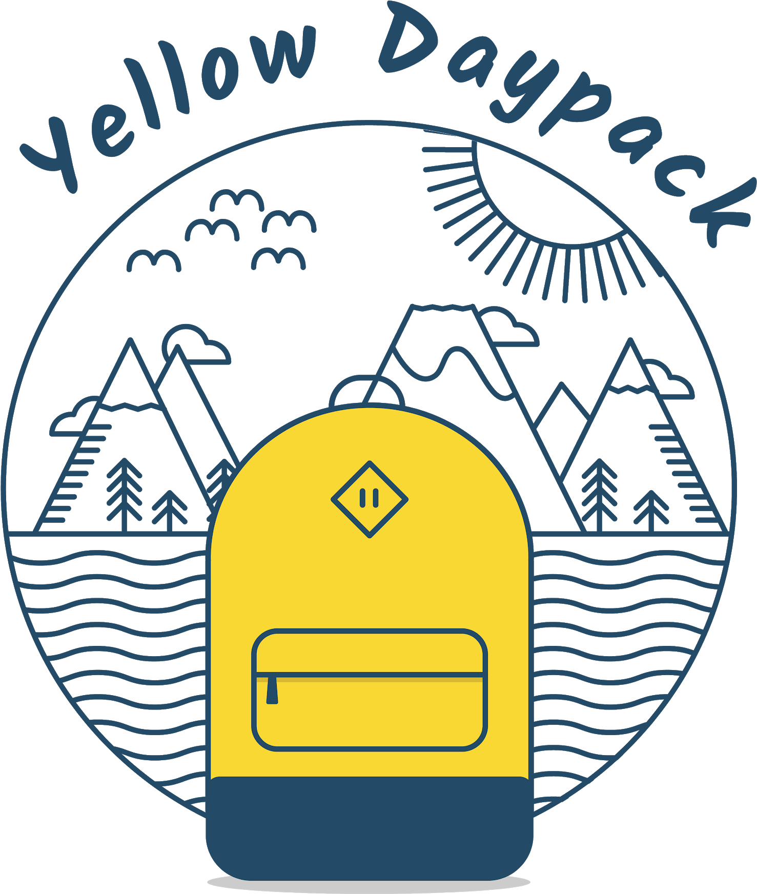 Yellow Daypack - Yellow Clipart (2048x2048), Png Download