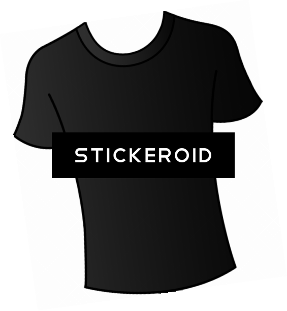 Black T-shirt Clip Art Round Neck - Active Shirt - Png Download (565x613), Png Download