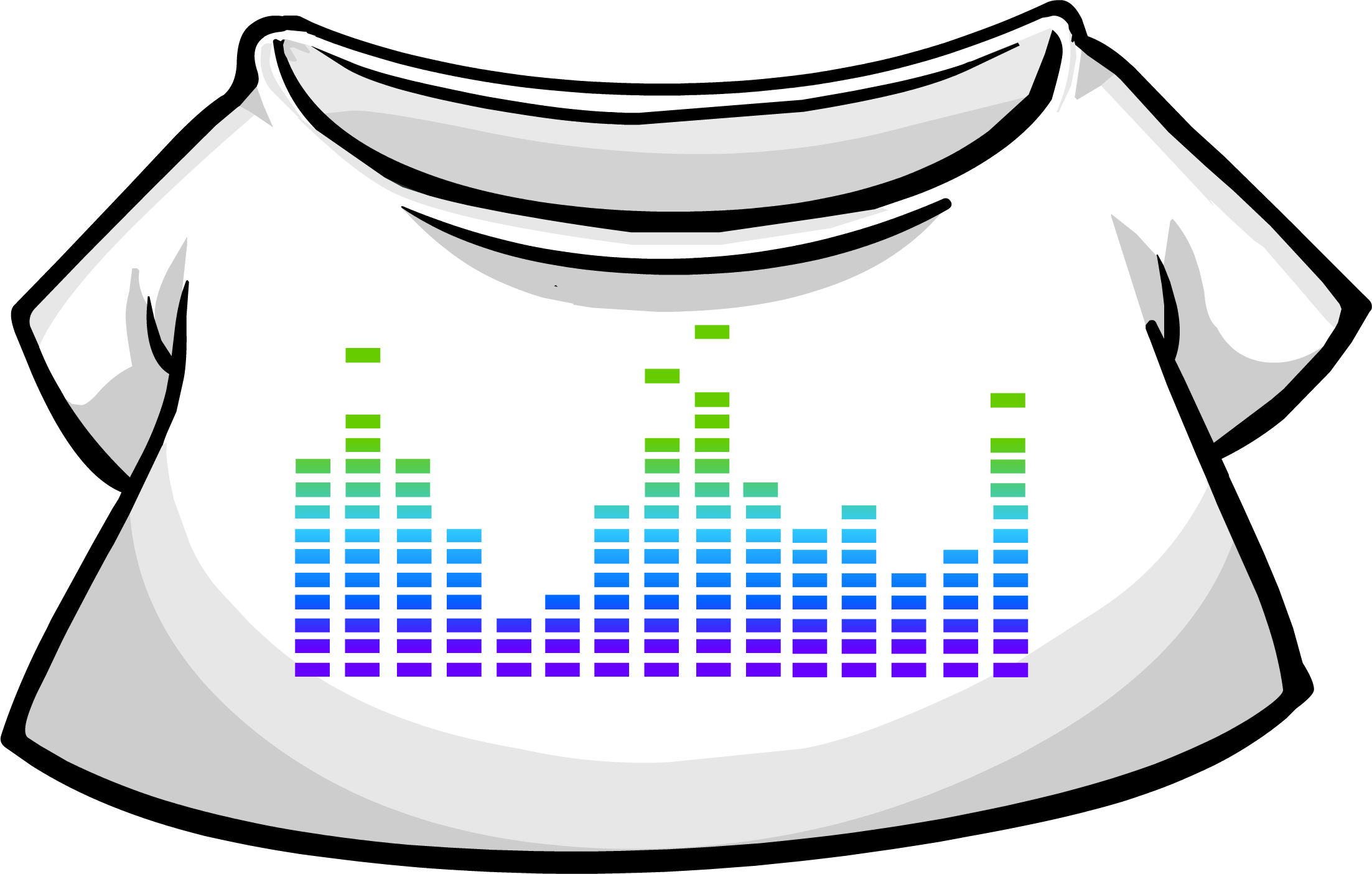 White Electro Shirt - Club Penguin White Shirt Clipart (2205x1404), Png Download