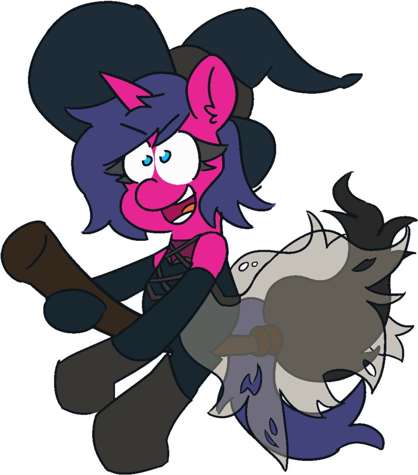 Threetwotwo32232, Broom, Female, Mare, Oc, Oc - Cartoon Clipart (896x1024), Png Download