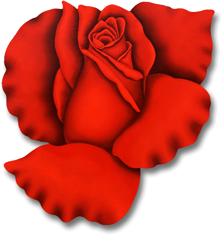 Acrylic On Canvas - Rose Clipart (748x800), Png Download
