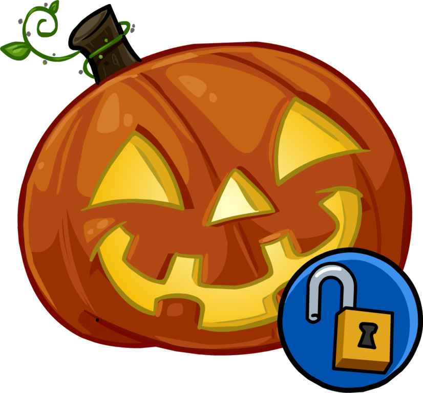 Glowing Pumpkin Head Clothing Icon Id 1323 - Club Penguin Pumpkin Head Clipart (826x768), Png Download