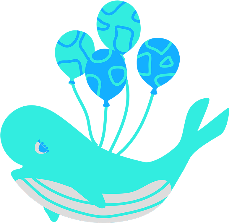 Whale Aqua - Illustration Clipart (1000x1000), Png Download