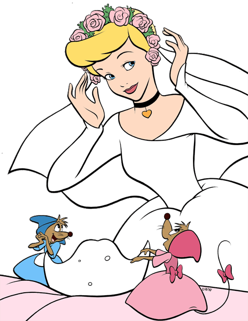 Cinderella Mice And Birds Clip Art Disney Galore - Cartoon - Png Download (500x648), Png Download