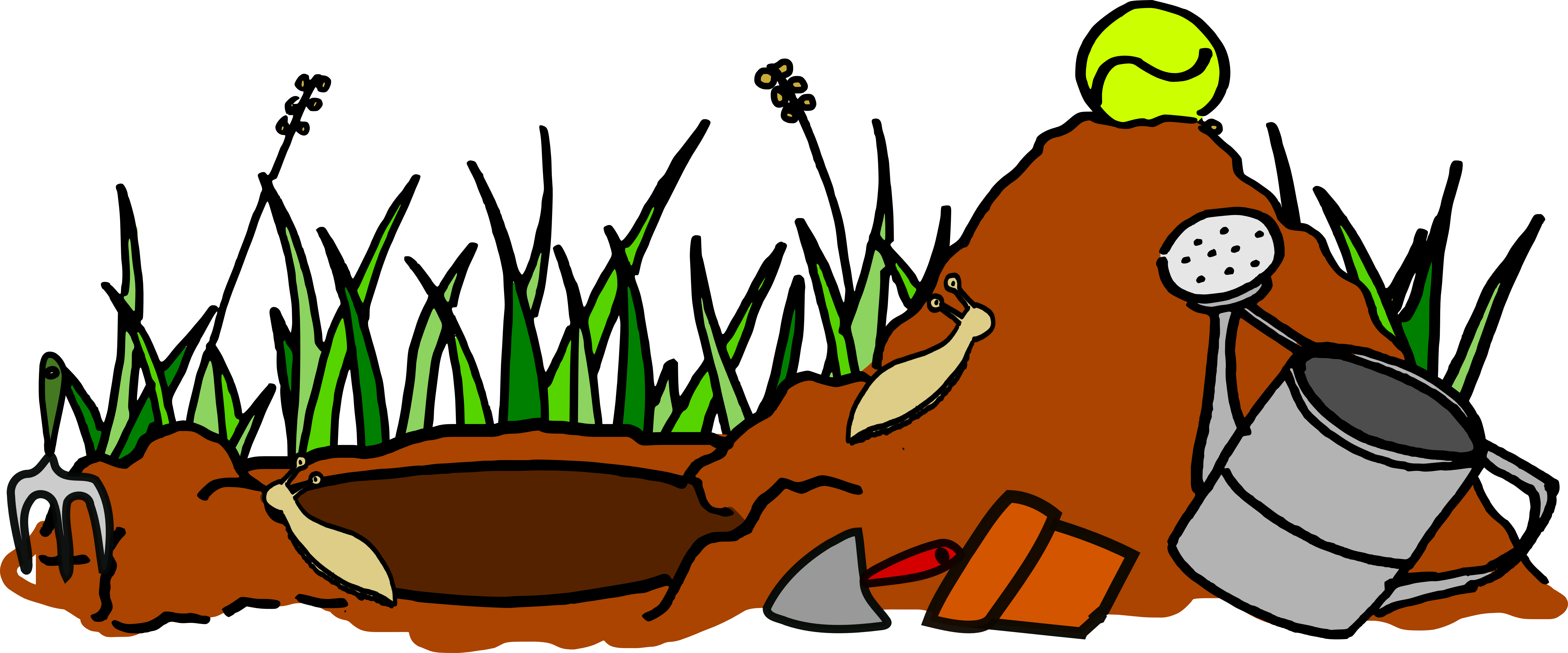 Soil Pile Clipart (6672x2777), Png Download