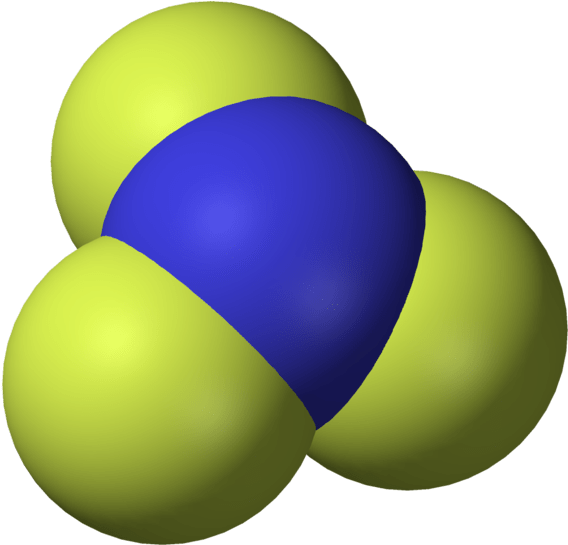 Nitrogen Trifluoride , A Powerful Greenhouse Gas, Is - Nitrogen Fluoride Clipart (622x600), Png Download