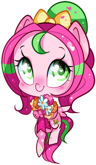Ipun, Bouquet, Colored Pupils, Cute, Female, Gif, Green - Filename Clipart (550x704), Png Download