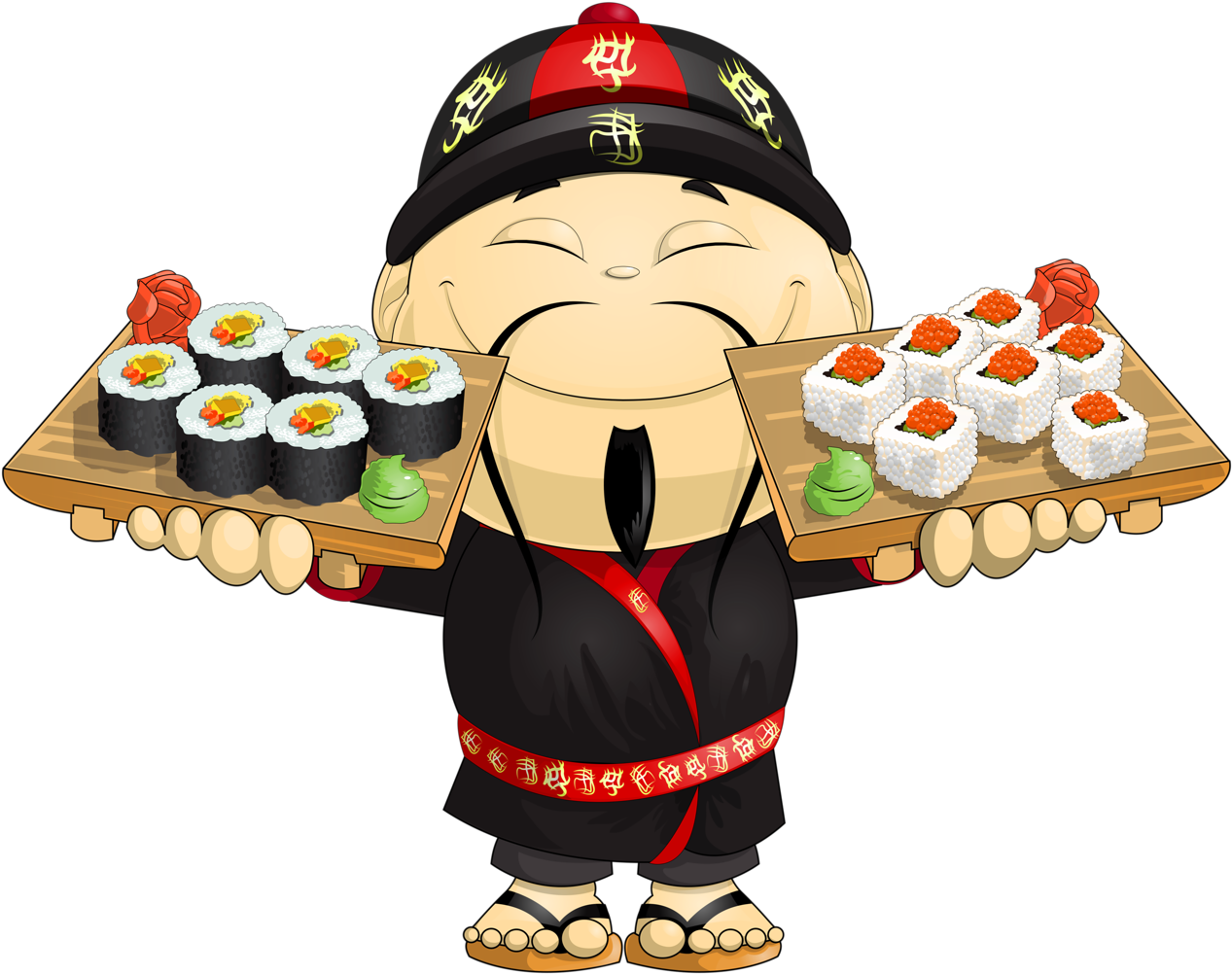 Kokeshi * Chinesa * Asian - Japanese Food Animated Clipart (1280x1046), Png Download