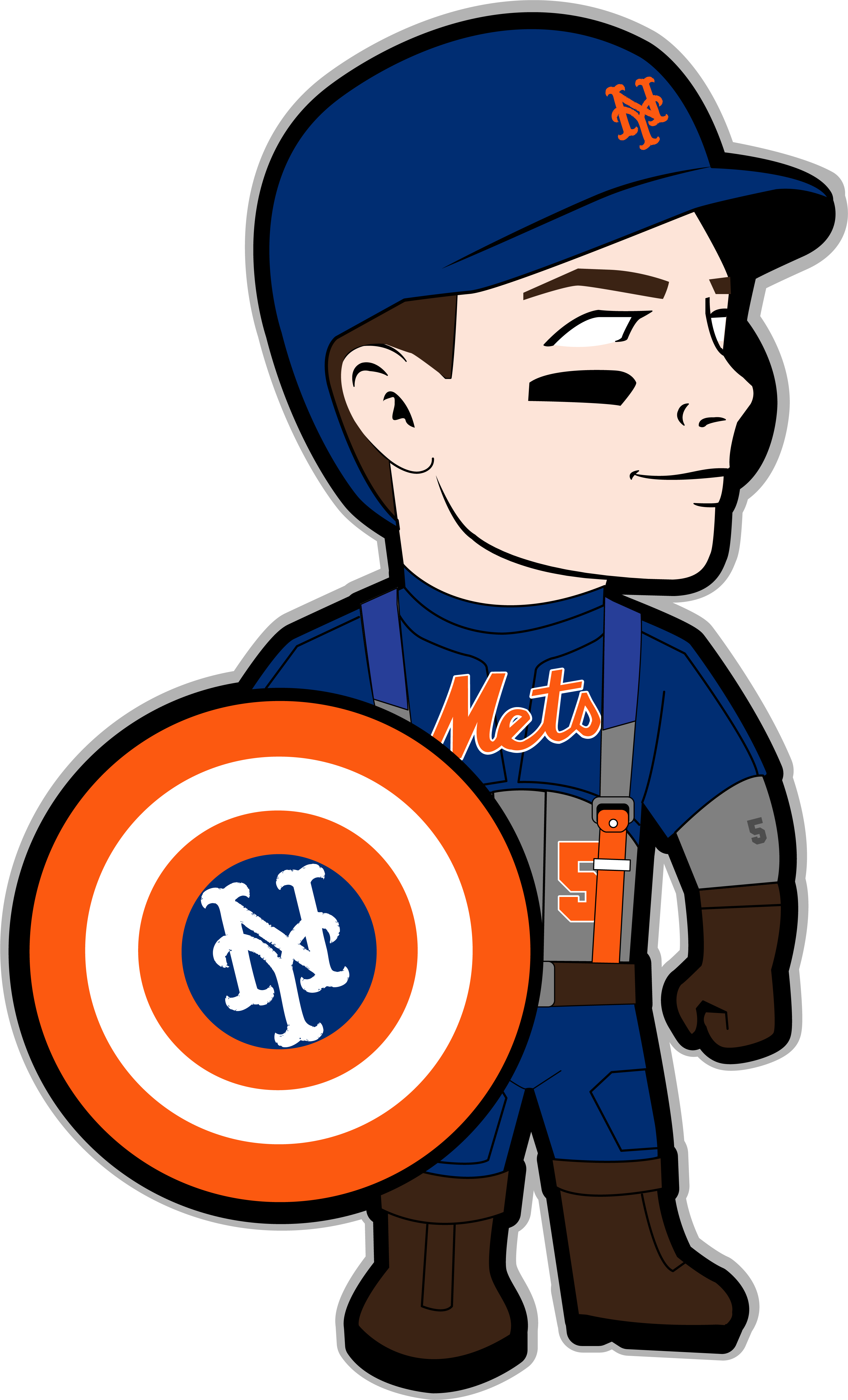New York Mets) - David Wright Clipart (3223x5318), Png Download
