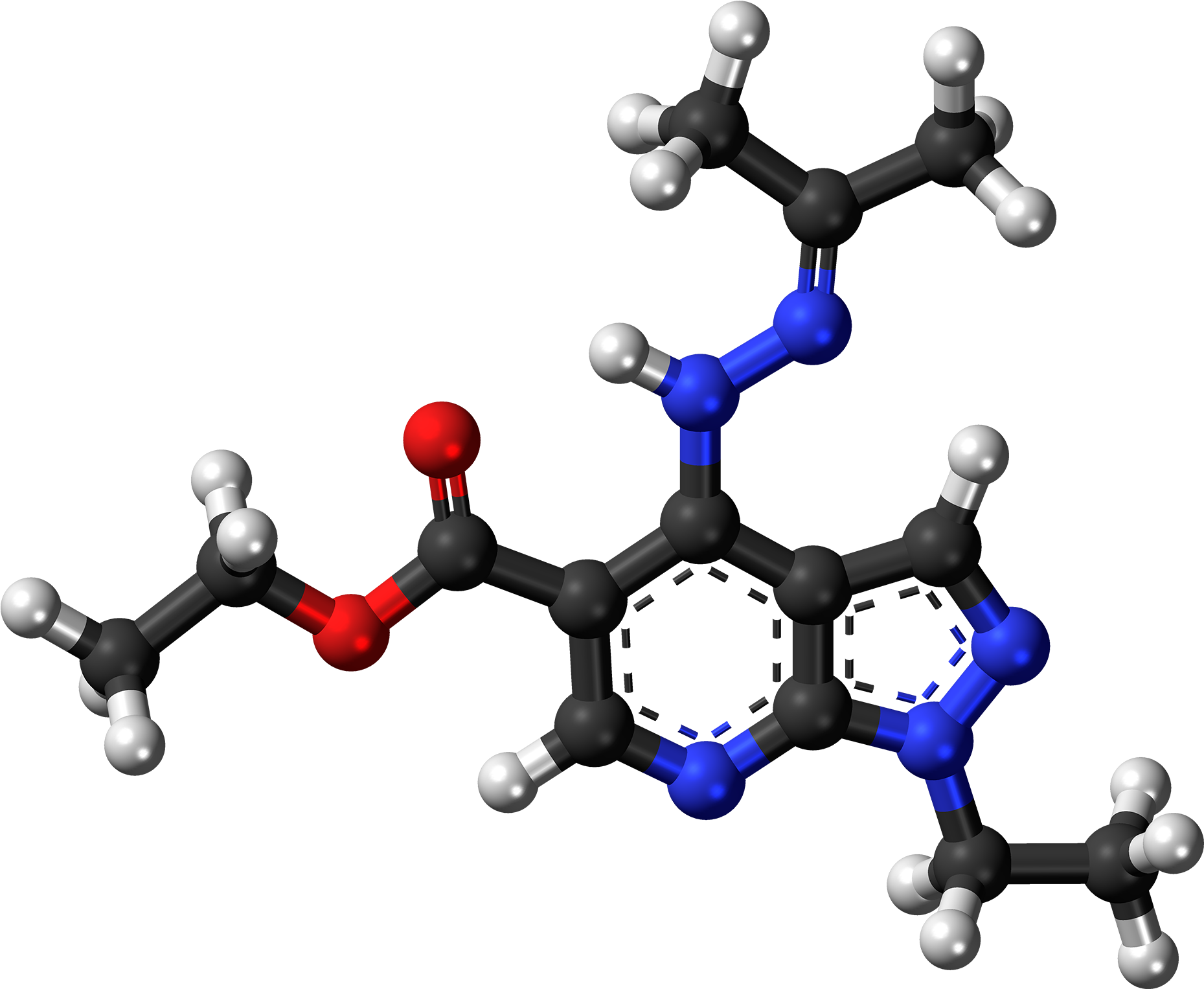 Etazolate Molecule Ball - Molecule Clipart (2000x1668), Png Download