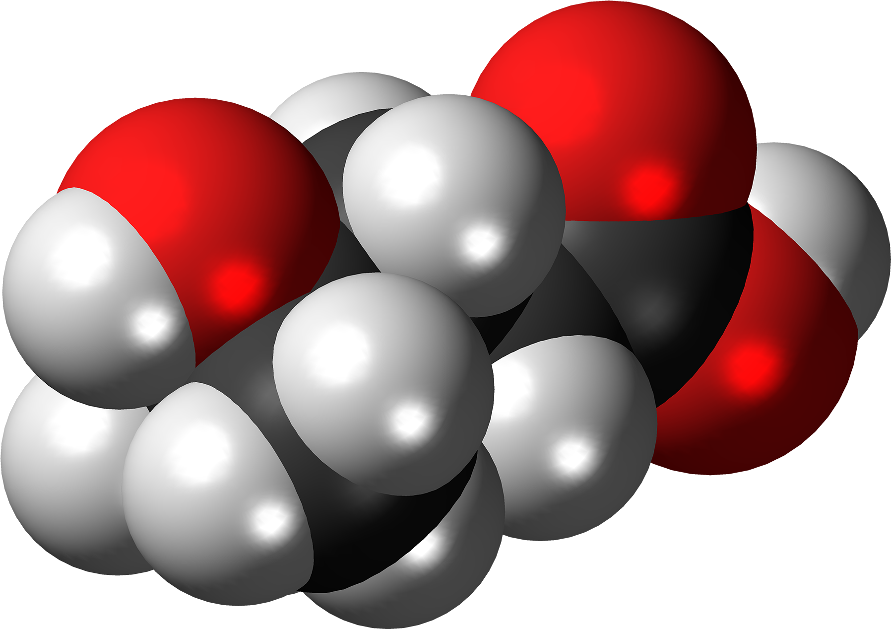 4 Hydroxy 4 Methylpentanoic Acid Molecule Spacefill - Graphic Design Clipart (2000x1471), Png Download