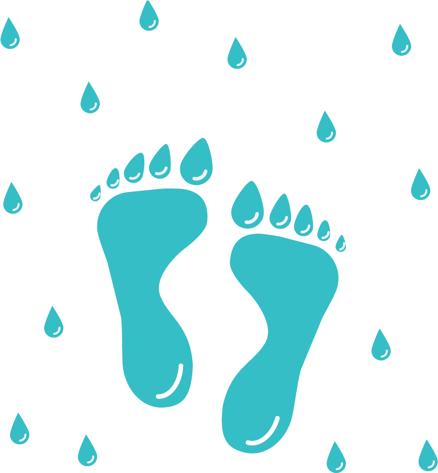 Feet Can Produce A Pint Of Sweat A Day Clipart (1000x1000), Png Download