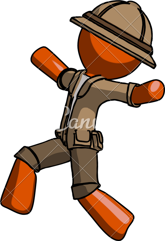 Clip Art Man Running Away - Panic - Png Download (548x800), Png Download