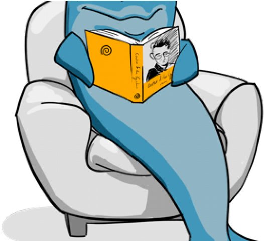 Dolphins Clipart Reading - Dolphin Reading A Book - Png Download (640x480), Png Download