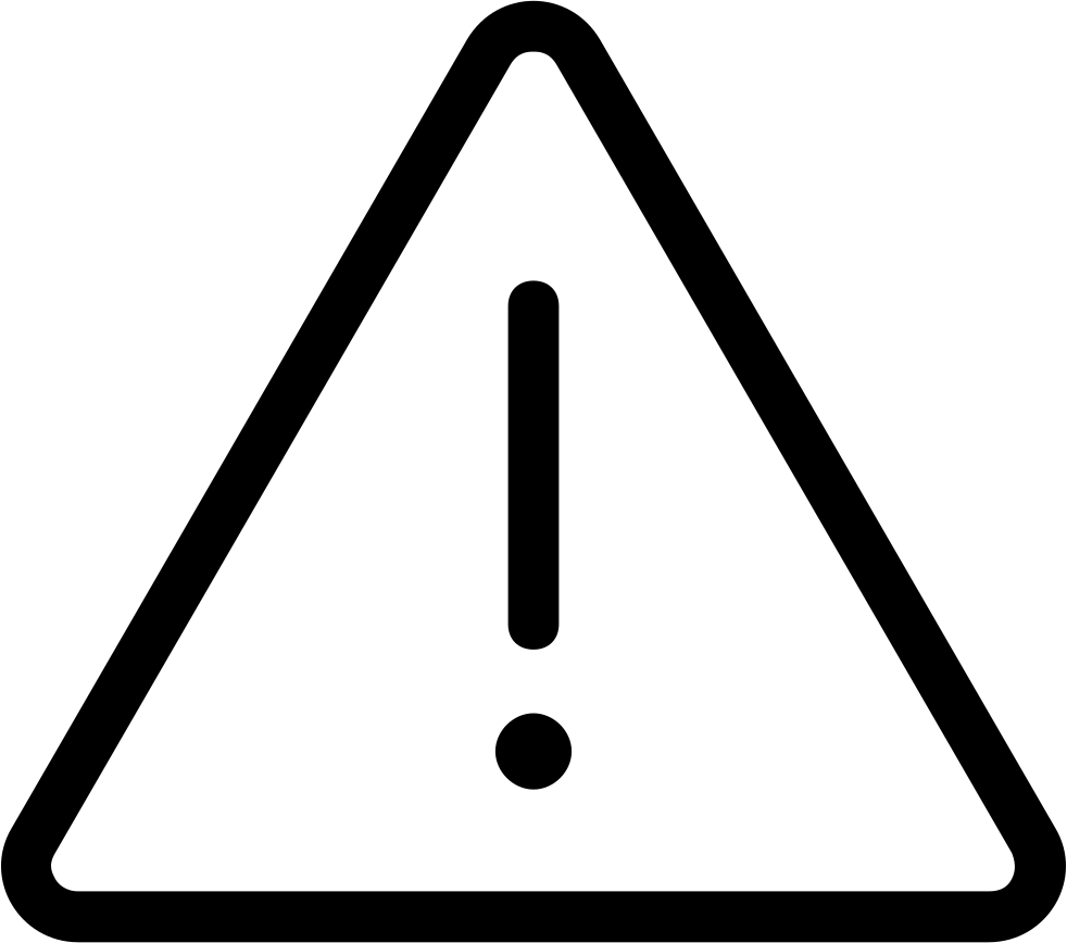 Be Careful Comments - Warning Icon Black And White Clipart (982x868), Png Download