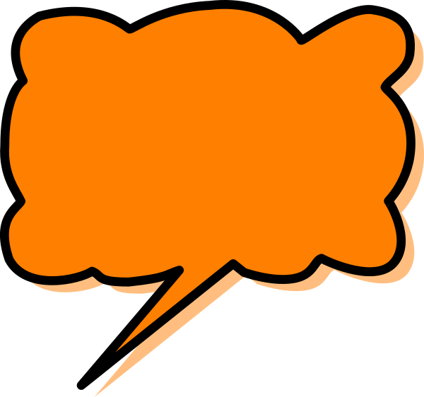 Callout Orange Clipart (600x562), Png Download