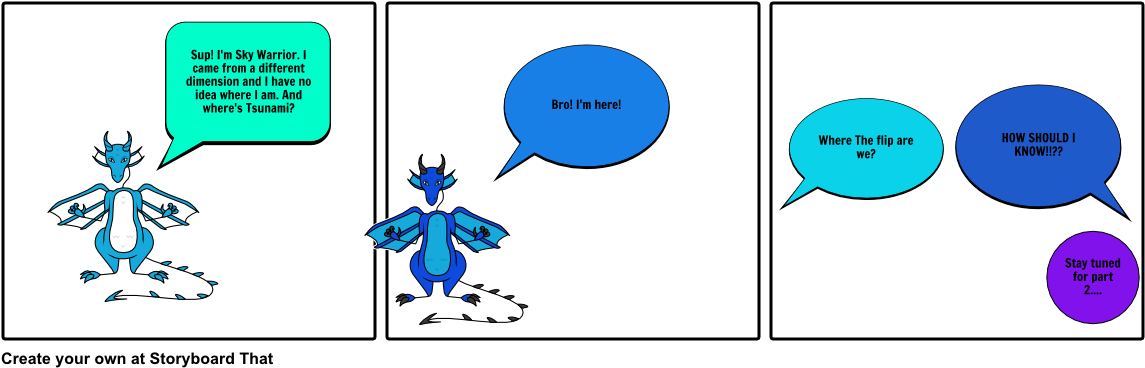 Sky Warrior & Tsunami - Cartoon Clipart (1164x385), Png Download